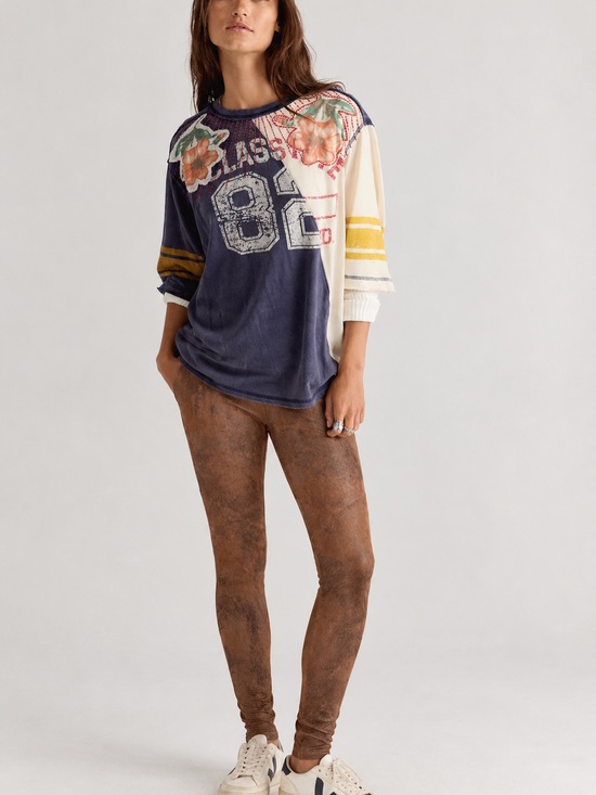 Free People Pants - Free People "Never Let Go" Faux Suede / Faux Leather Leggings